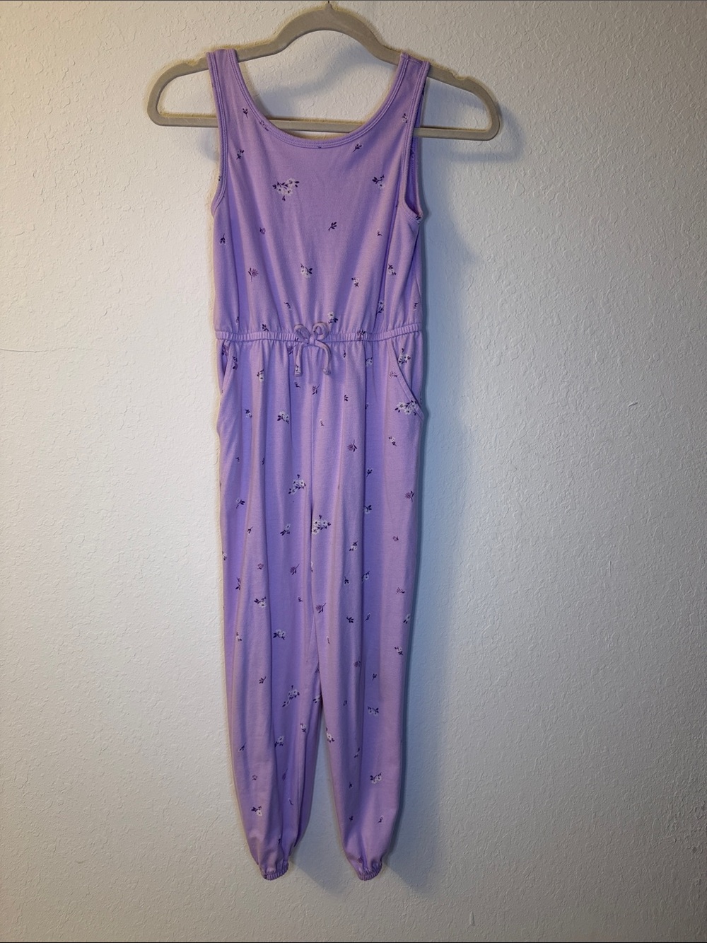 wonder nation Lavender Sleeveless One-Piece Jumpsuit with Drawstring
